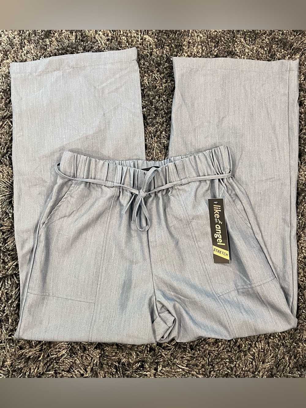 🌸LIKE AN ANGEL BLUE WIDE LEG LIGHT WEIGHT PANTS SIZE MEDIUM🌸